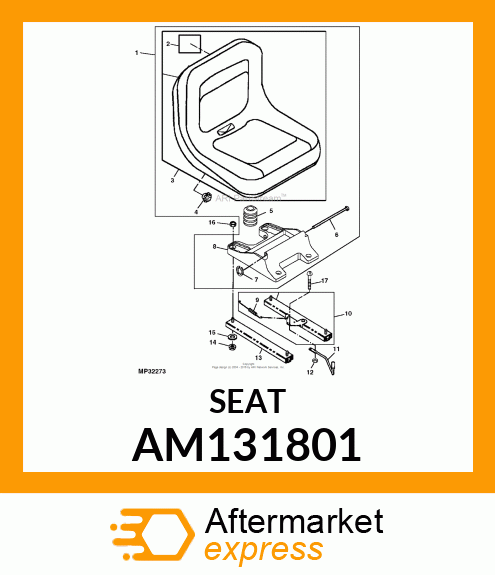 SEAT, W/SUSPENSION ASSEMBLY AM131801