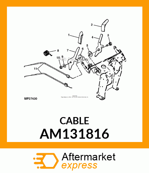 CABLE, THROTTLE amp; CHOKE (LC GAS) AM131816