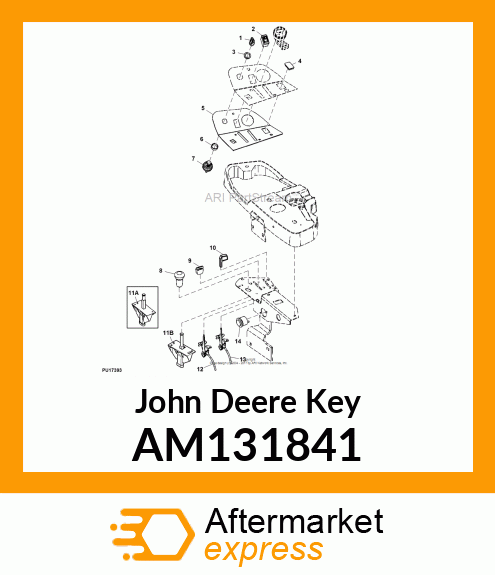 KEY, PADDED IGNITION AM131841