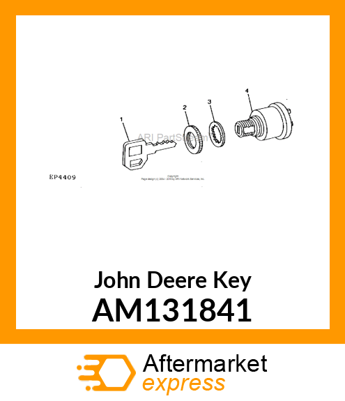 KEY, PADDED IGNITION AM131841