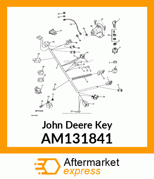 KEY, PADDED IGNITION AM131841