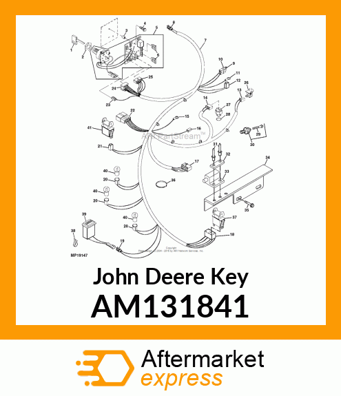 KEY, PADDED IGNITION AM131841