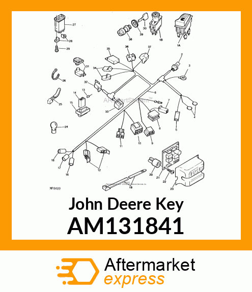 KEY, PADDED IGNITION AM131841