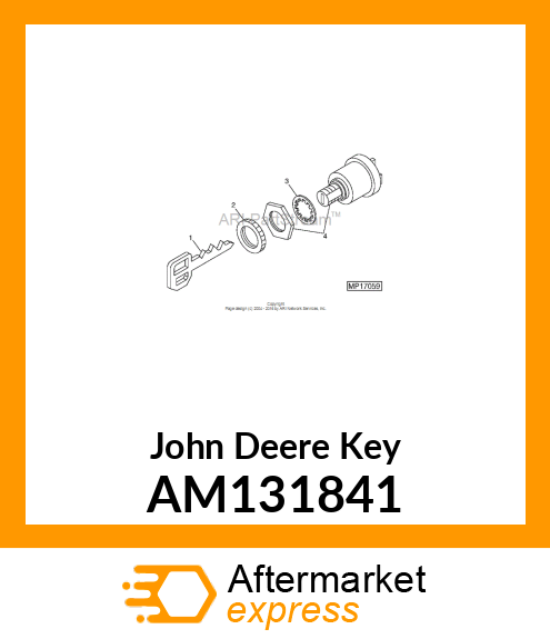 KEY, PADDED IGNITION AM131841