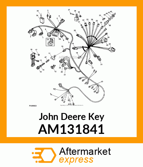 KEY, PADDED IGNITION AM131841