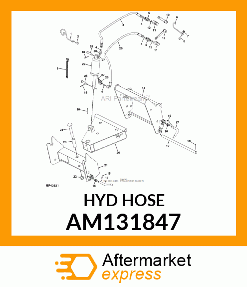 HOSE, HYDRAULIC LIFT CYLINDER AM131847