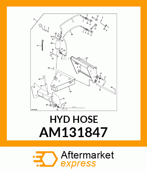 HOSE, HYDRAULIC LIFT CYLINDER AM131847