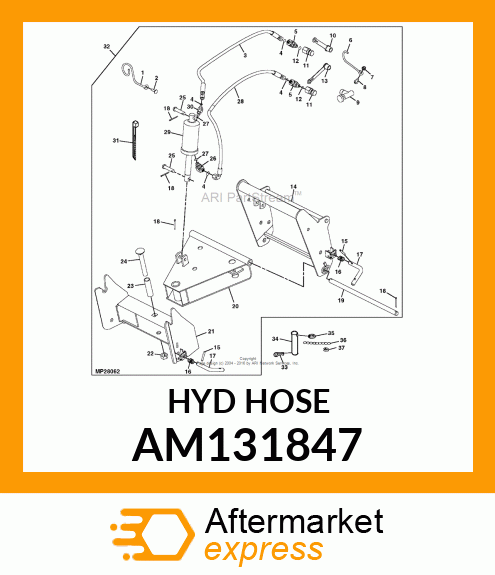 HOSE, HYDRAULIC LIFT CYLINDER AM131847