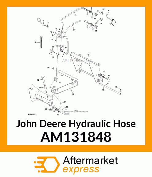 HYDRAULIC HOSE, HOSE, HYD, QH LIFT AM131848