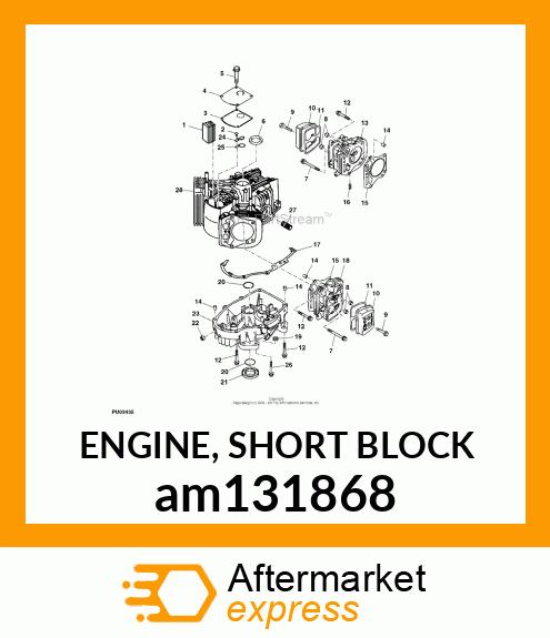 ENGINE, SHORT BLOCK am131868