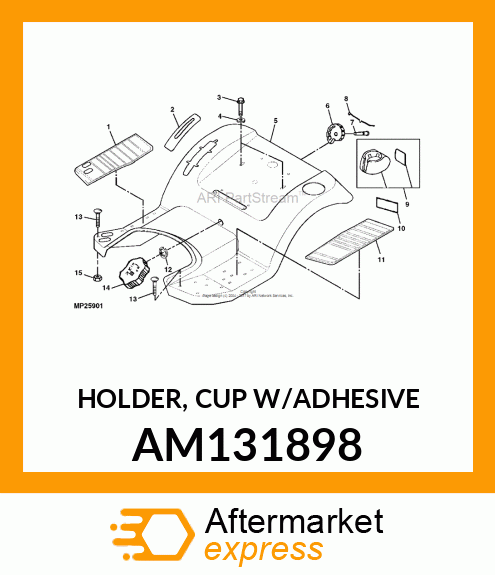HOLDER, CUP W/ADHESIVE AM131898