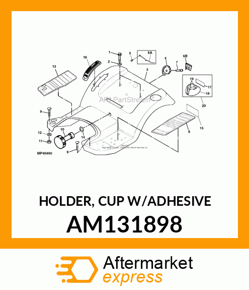 HOLDER, CUP W/ADHESIVE AM131898