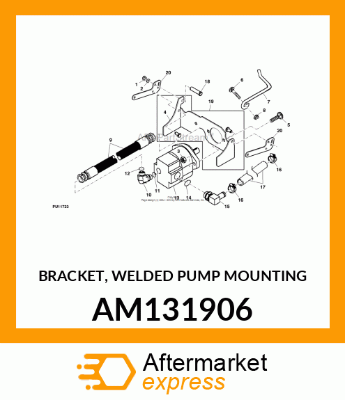 BRACKET, WELDED PUMP MOUNTING AM131906