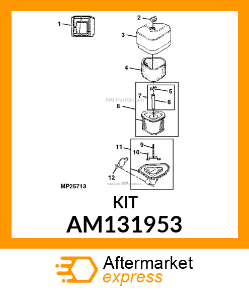 Assembly Line Parts - KIT, AIR CLEANER SEAL AM131953