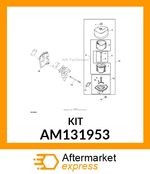 Assembly Line Parts - KIT, AIR CLEANER SEAL AM131953