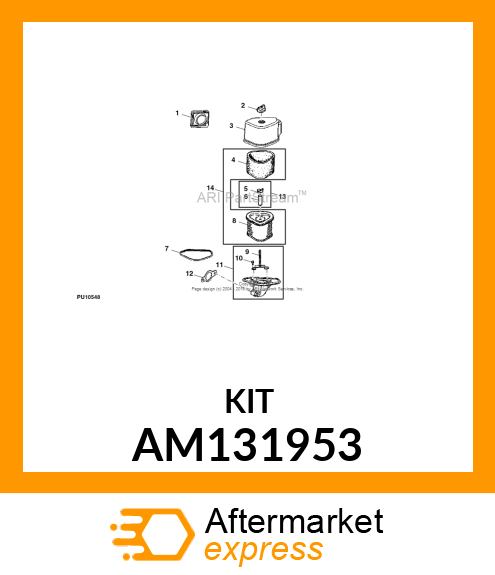 Assembly Line Parts - KIT, AIR CLEANER SEAL AM131953