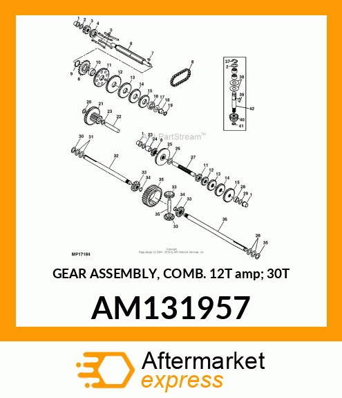 GEAR ASSEMBLY, COMB. 12T amp; 30T AM131957