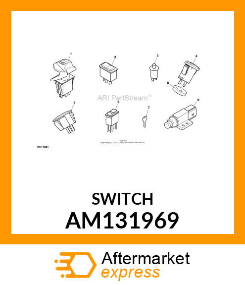 SWITCH, AUX. POWER PORT (20A) AM131969