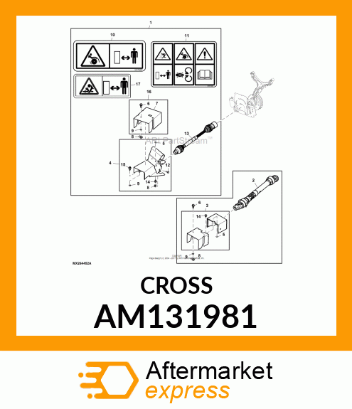 CROSS AND BEARING ASSEMBLY, CROSS amp; AM131981