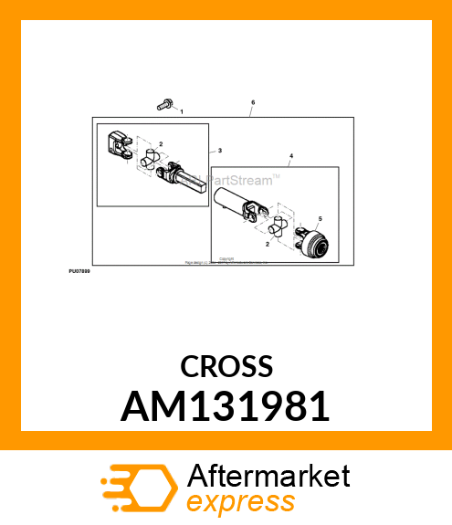 CROSS AND BEARING ASSEMBLY, CROSS amp; AM131981