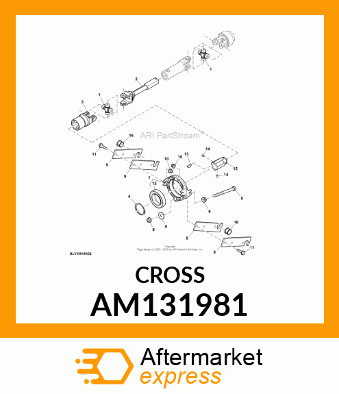 CROSS AND BEARING ASSEMBLY, CROSS amp; AM131981