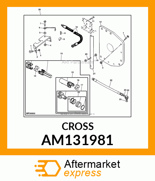 CROSS AND BEARING ASSEMBLY, CROSS amp; AM131981