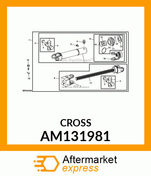 CROSS AND BEARING ASSEMBLY, CROSS amp; AM131981