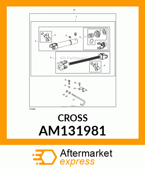 CROSS AND BEARING ASSEMBLY, CROSS amp; AM131981