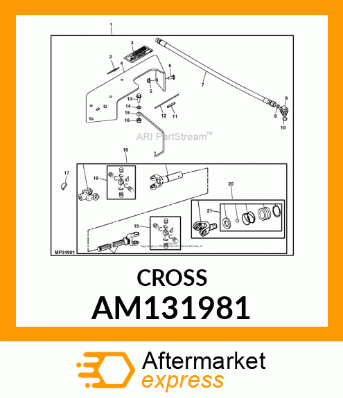 CROSS AND BEARING ASSEMBLY, CROSS amp; AM131981