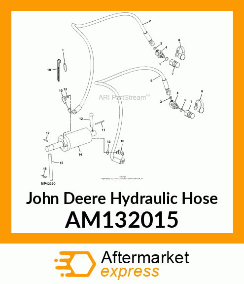 HYDRAULIC HOSE, HOSE, HYDRAULIC ANG AM132015