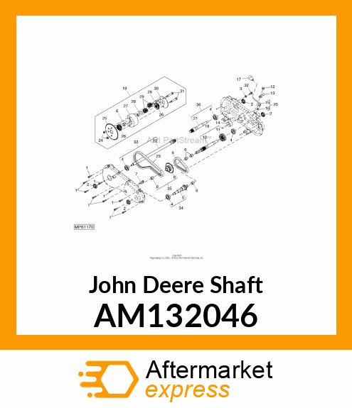 SHAFT, INPUT ASSEMBLY AM132046