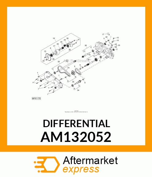 DIFFERENTIAL (SUBASSEMBLY, WBGM) AM132052