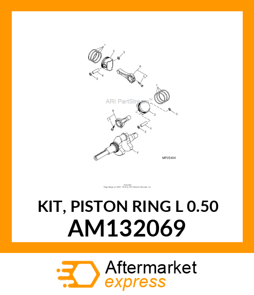 KIT, PISTON RING L 0.50 AM132069