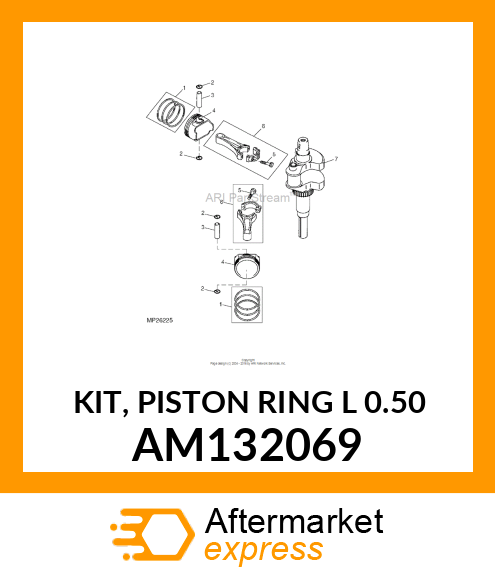 KIT, PISTON RING L 0.50 AM132069