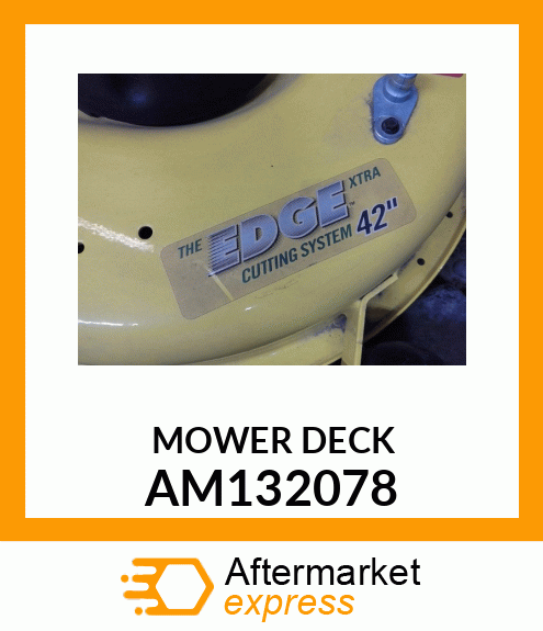 Mower Deck - DECK, W/CHUTE & LABELS 42C - SVC AM132078