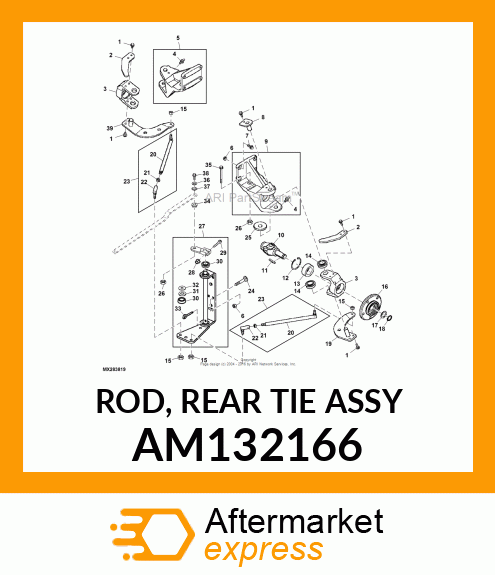 ROD, REAR TIE ASSY AM132166