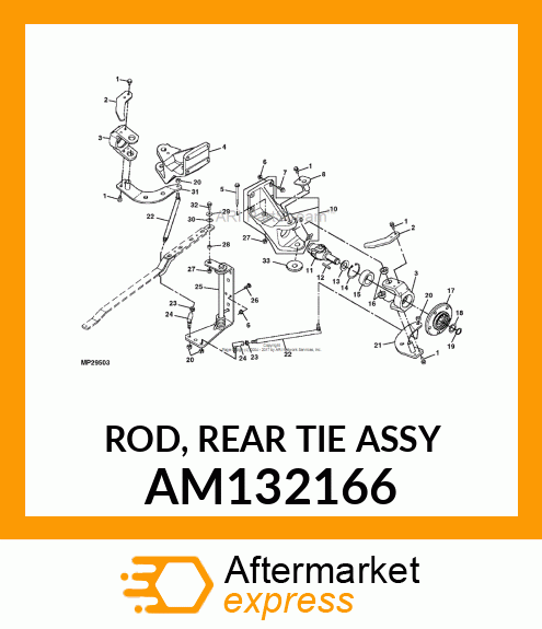 ROD, REAR TIE ASSY AM132166