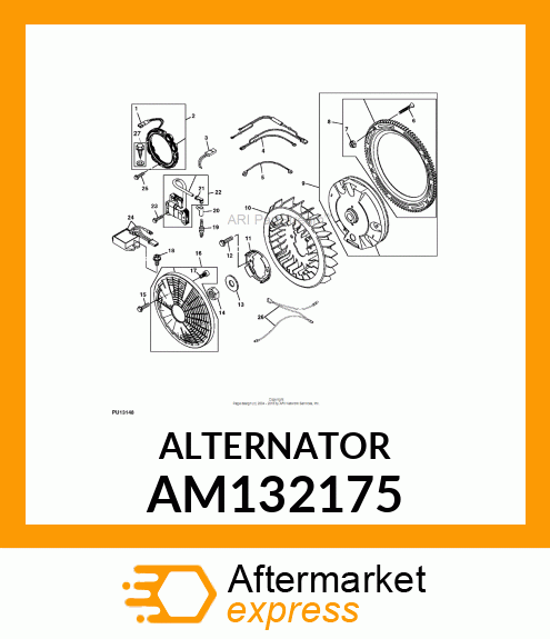 ALTERNATOR, 3 AMP AM132175