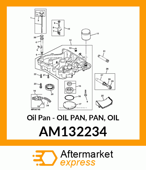 Oil Pan - OIL PAN, PAN, OIL AM132234