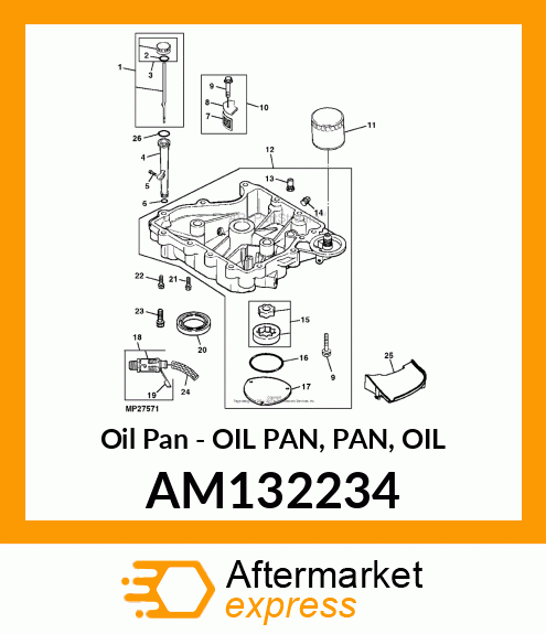 Oil Pan - OIL PAN, PAN, OIL AM132234