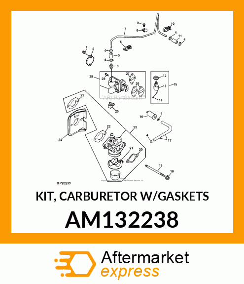 KIT, CARBURETOR W/GASKETS AM132238