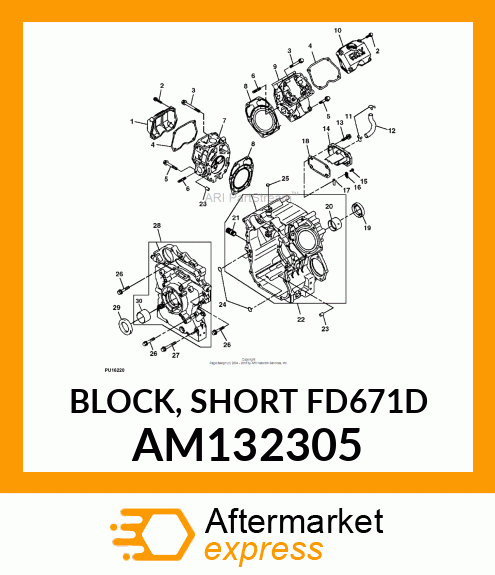 BLOCK, SHORT FD671D AM132305