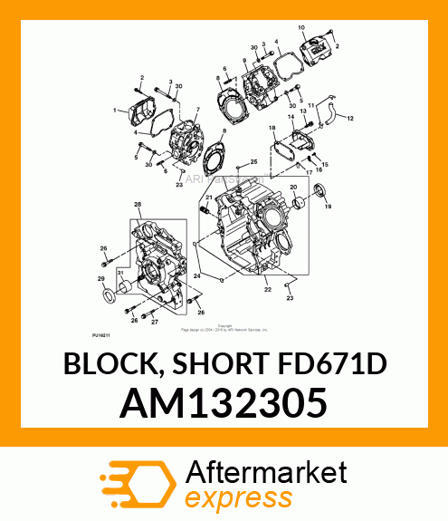 BLOCK, SHORT FD671D AM132305