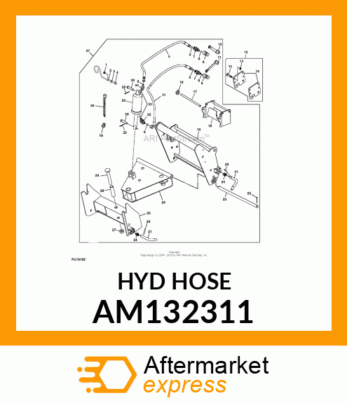 HYDRAULIC HOSE, HOSE, HYD LIFT CYLD AM132311