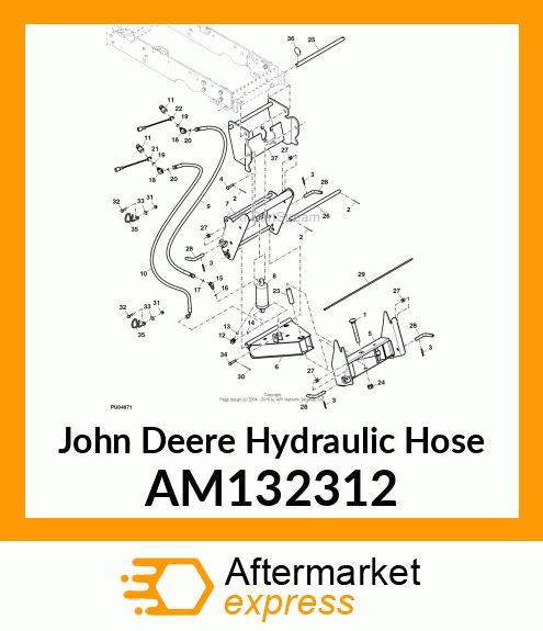 HYDRAULIC HOSE, HOSE, HYD LIFT CYLD AM132312