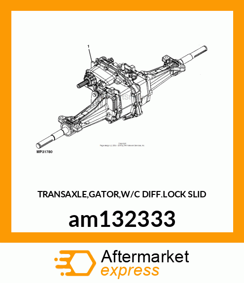 TRANSAXLE,GATOR,W/C DIFF.LOCK SLID am132333