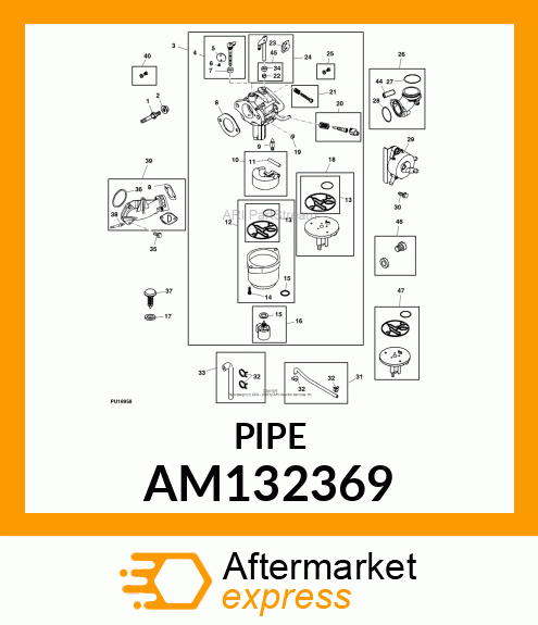 ELBOW FITTING, FITTING, INTAKE ELBO AM132369