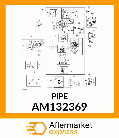 ELBOW FITTING, FITTING, INTAKE ELBO AM132369