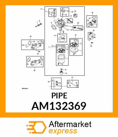 ELBOW FITTING, FITTING, INTAKE ELBO AM132369