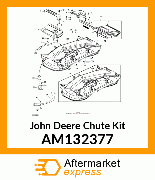 CHUTE KIT, KIT, 62C DISCHARGE CHUTE AM132377